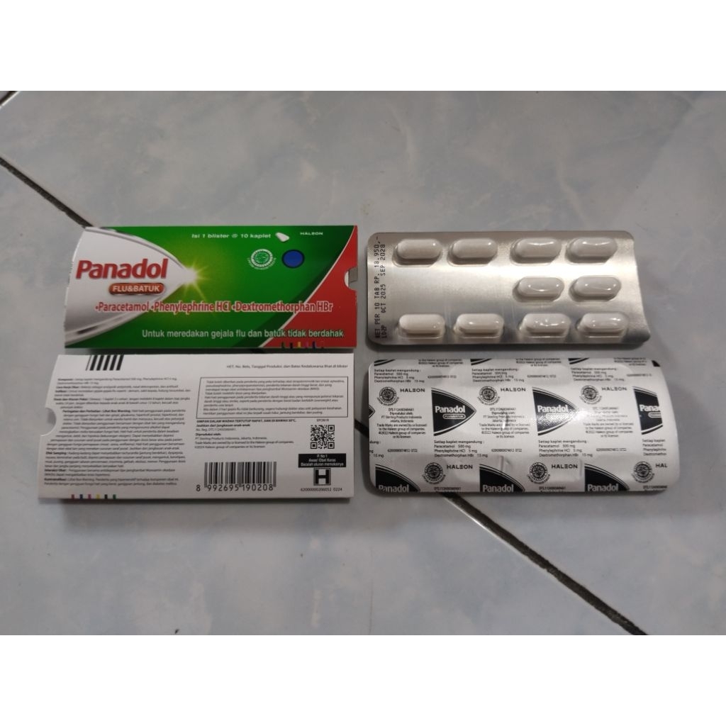 panadol flu dan batuk panadol hijau flu&batuk 1blister@10kaplet