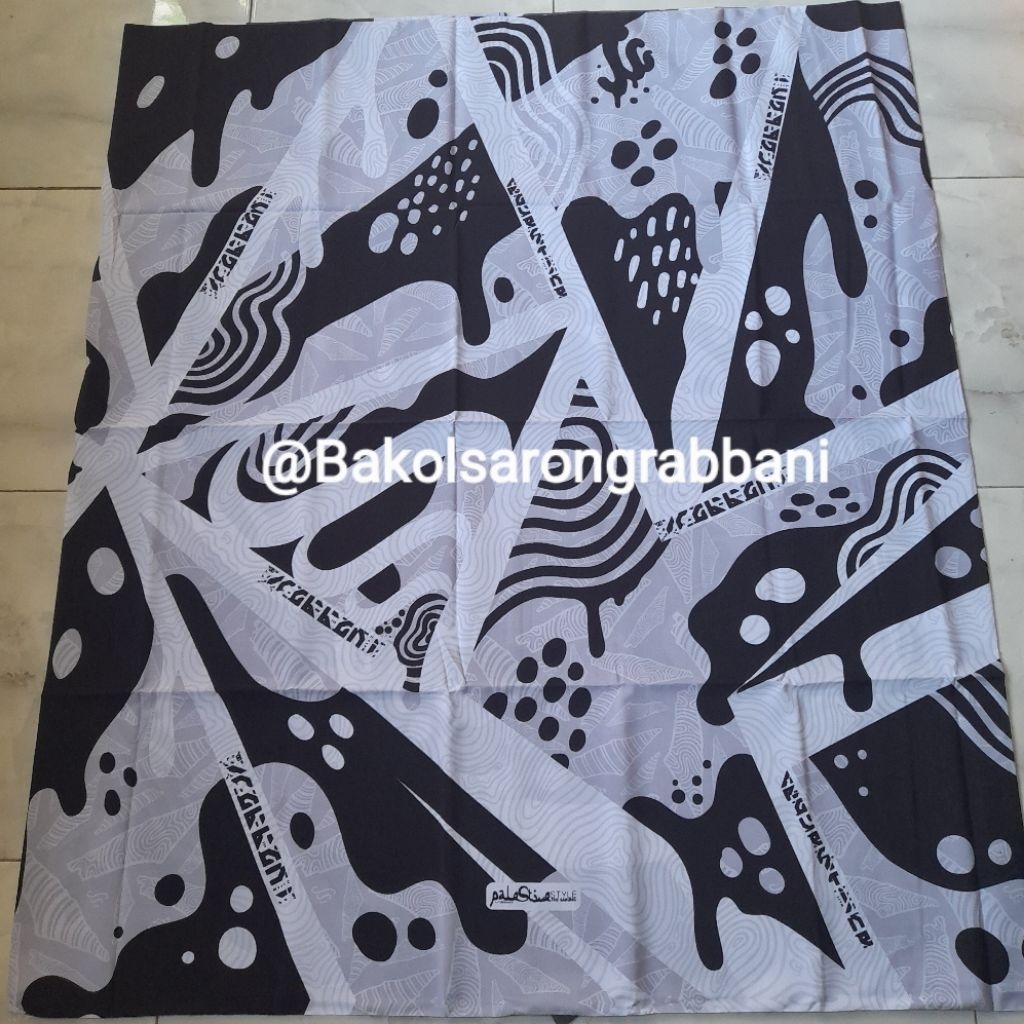 sarung rabbani hitam putih sarung raga palestine series bisa cod