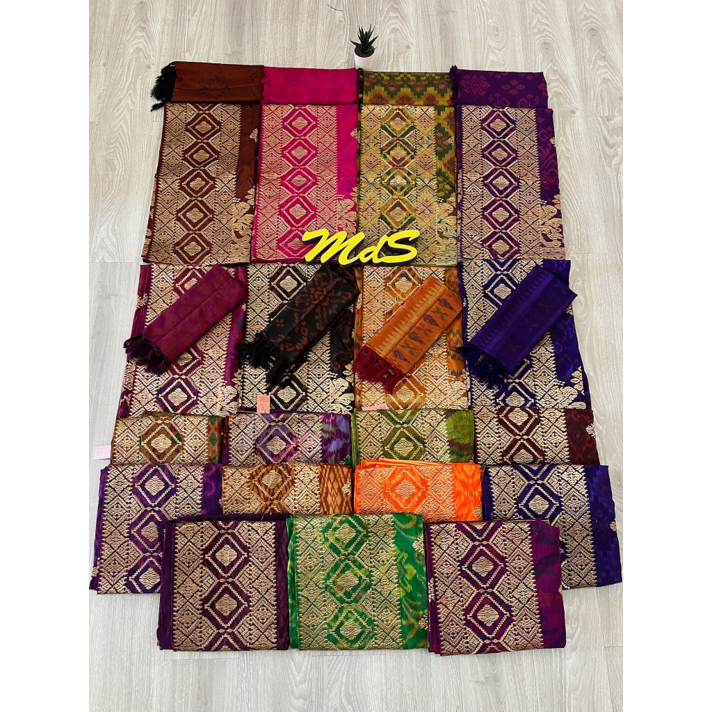 MdS Kamen Endek Semi Mastuli Tretes Tumpal Bordir Set Selendang