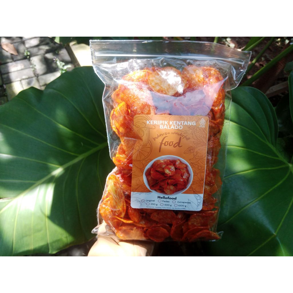KRIPIK KENTANG BALADO 25OGRAM KRIPIK KENTANG PENGANTIN
