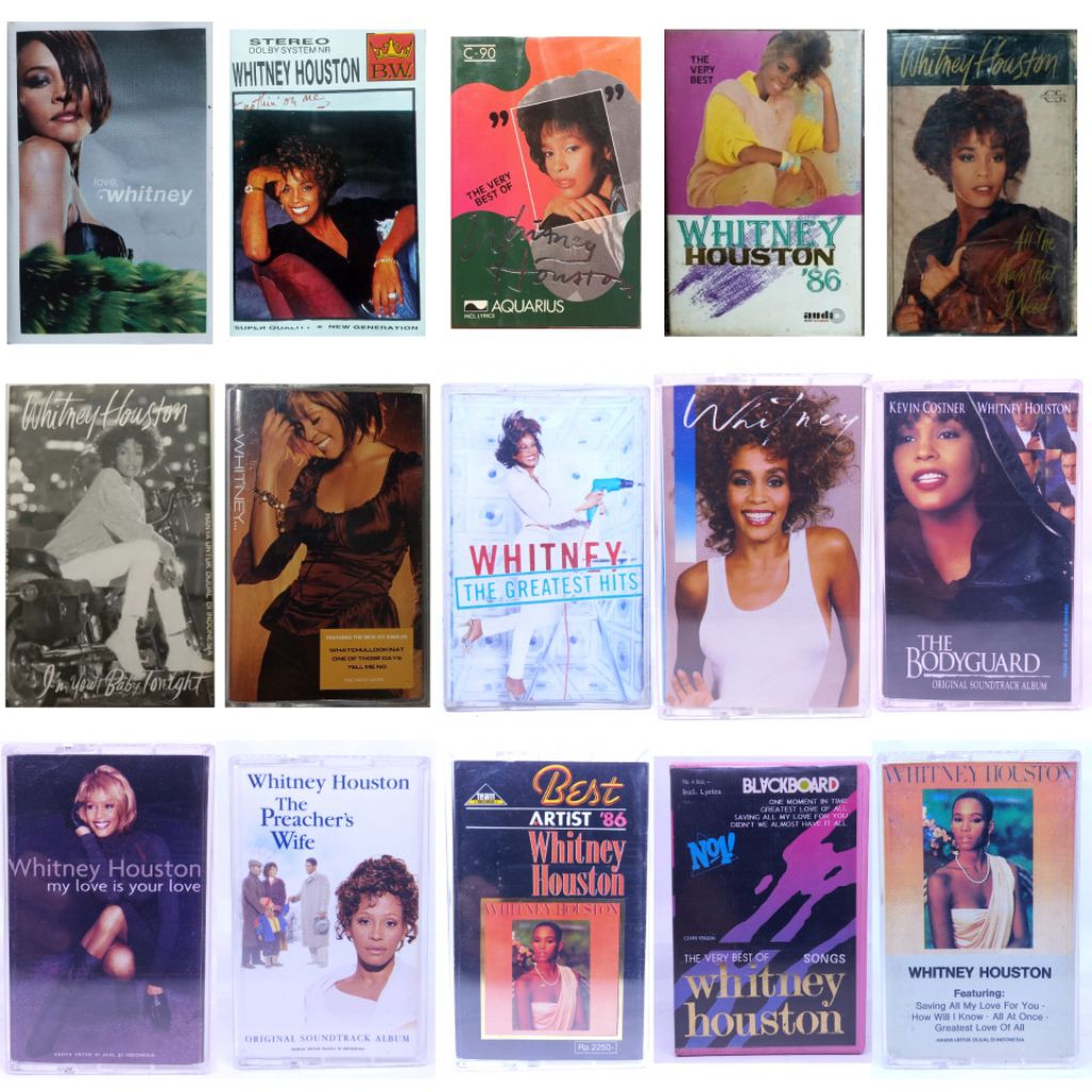 Kaset pita WHITNEY HOUSTON - my love is your love - The bodyguard - greatest hits - self titled - wh