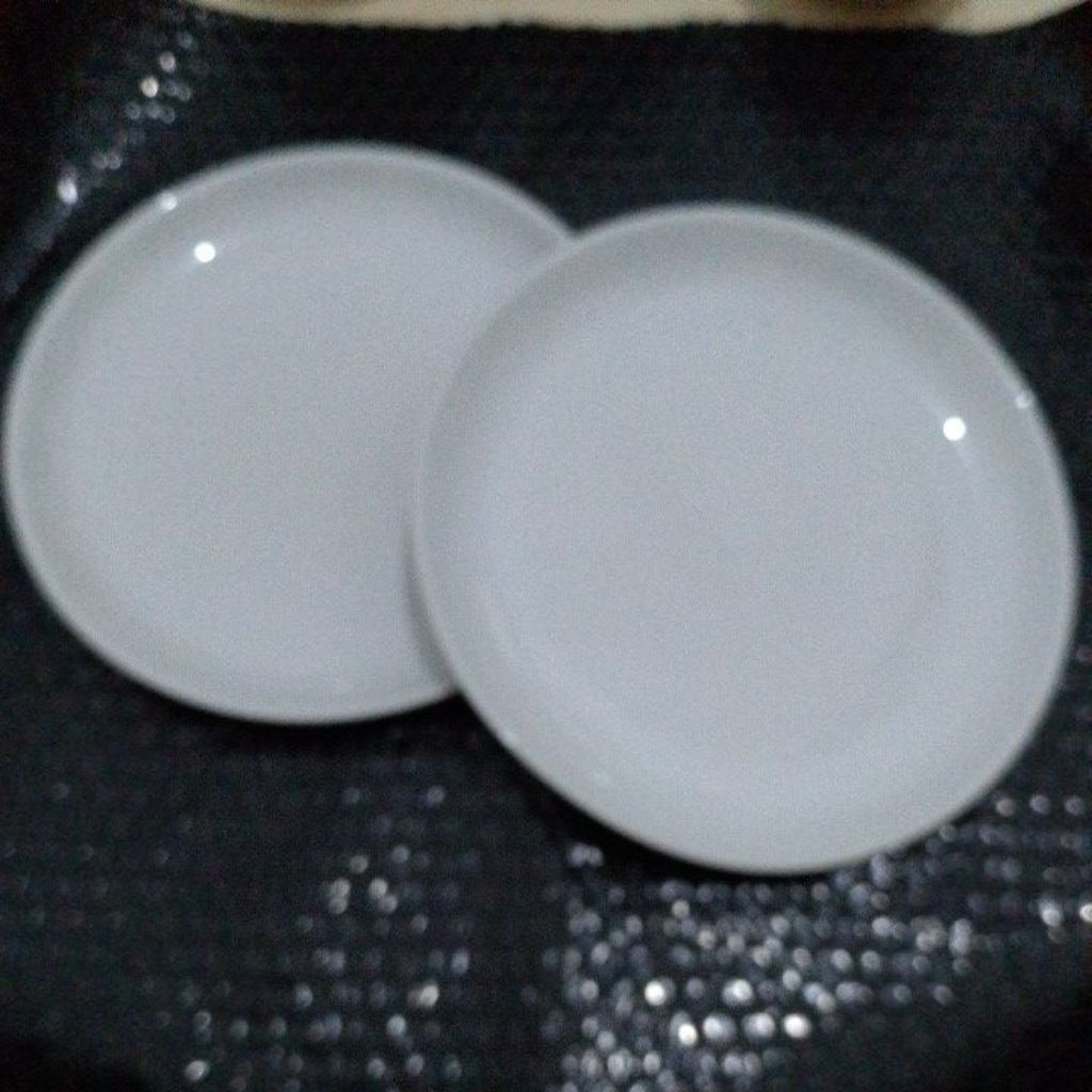 2 Pcs Piring warna putih polos keramik RIJEK.