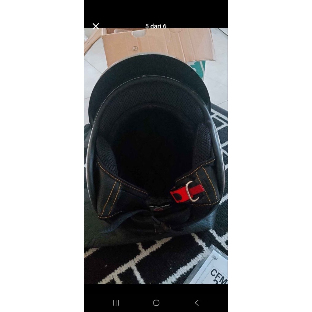 Helm cargloss warna hijau tosca