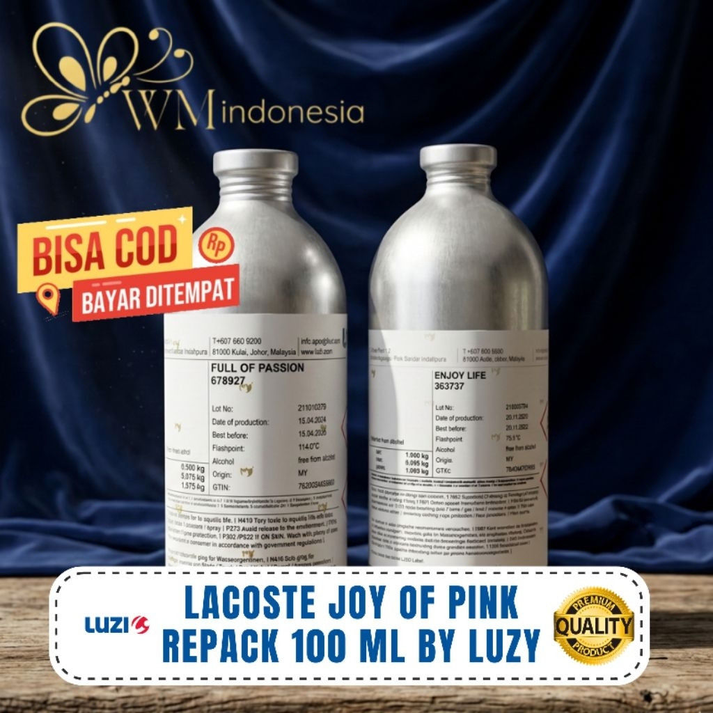 Lacoste Joy Of Pink by Luzi Repack 100ml Parfum Premium Pria Wanita Tahan Lama Fragrance Oil Aroma F