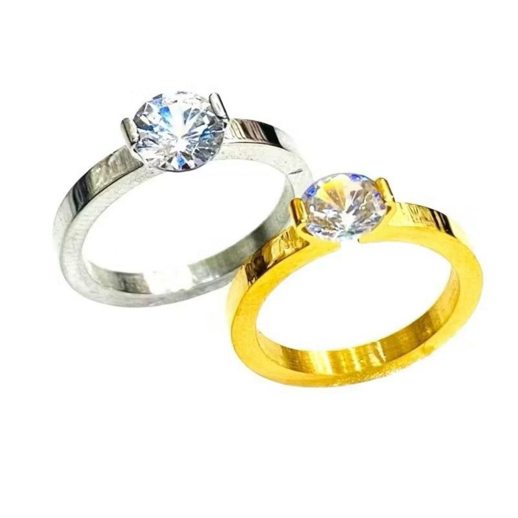 Best Seller Cincin Titanium Wanita Cincin Wanita Model Terbaru Cincin Titanium Wanita Model Permata 