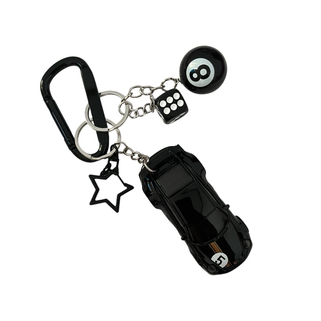 Gantungan Kunci Hot Wheels Porsche Hitam Keychain