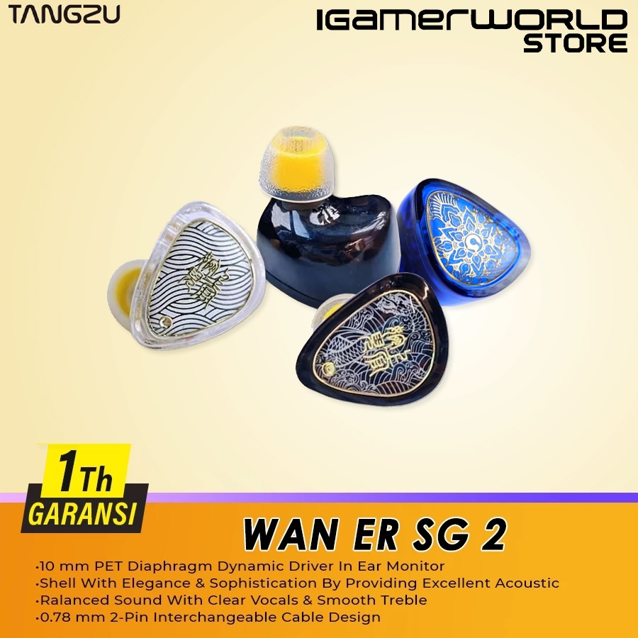 Tangzu Waner 2 Waner SG2 IEM Dynamic Driver In Ear Monitor Earphone
