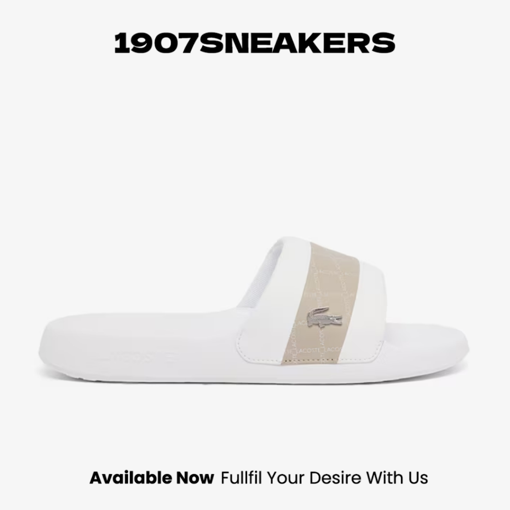 Sepatu Sendal Pria Lacoste Serve Slides Hybird - White LAC51CMA0055-83J