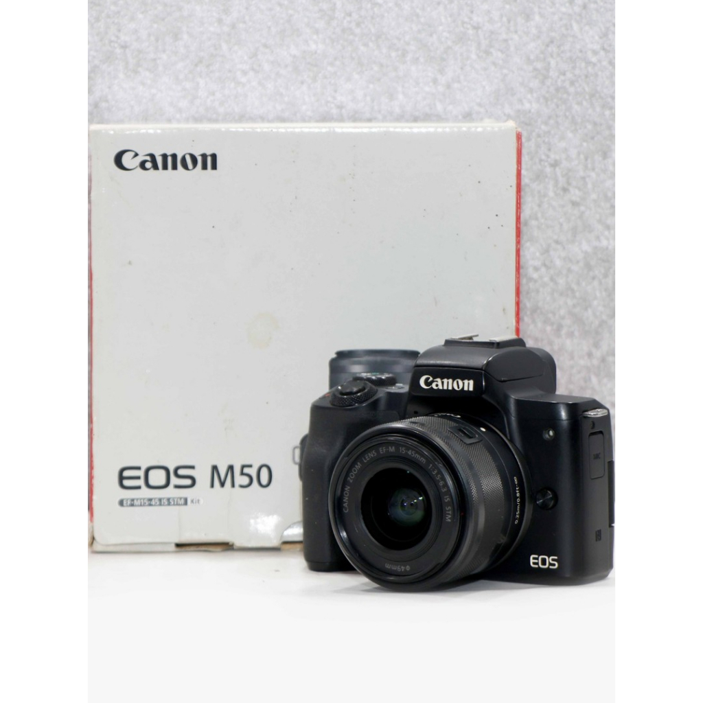 CANON EOS M50 KIT 15 45 IS STM - KAMERA MIRORRLESS BEKAS - SIAP PAKAI - COD SOLO
