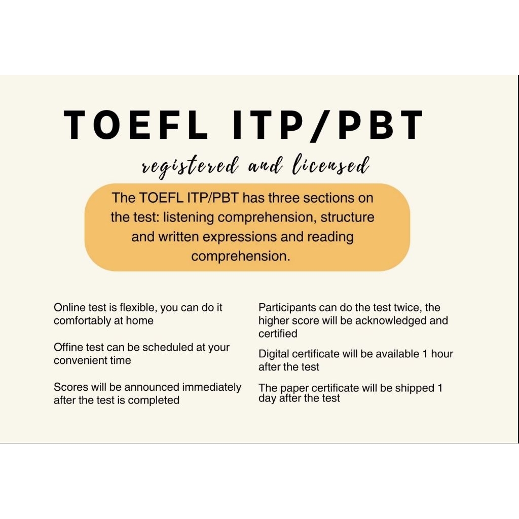 TOEFL ITP/ PBT