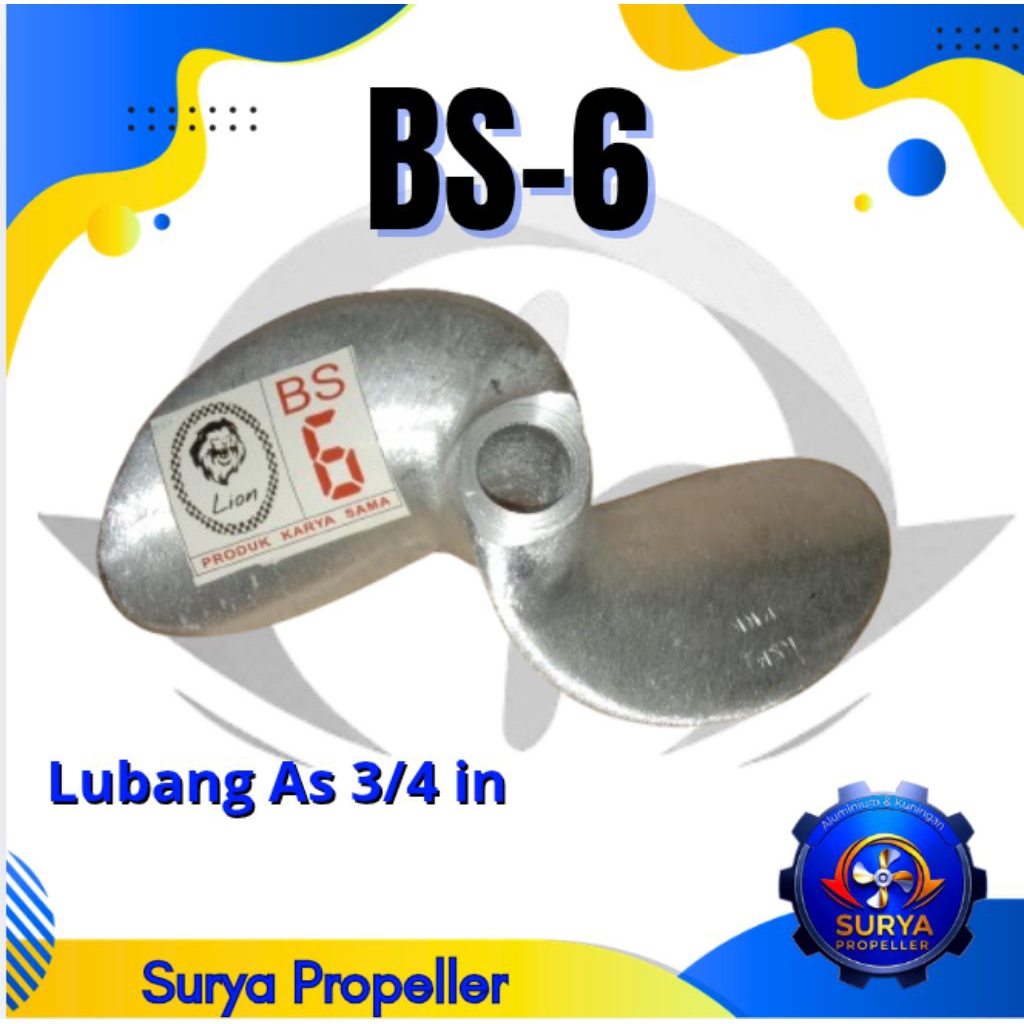 baling-baling kipas perahu ketinting bs.6