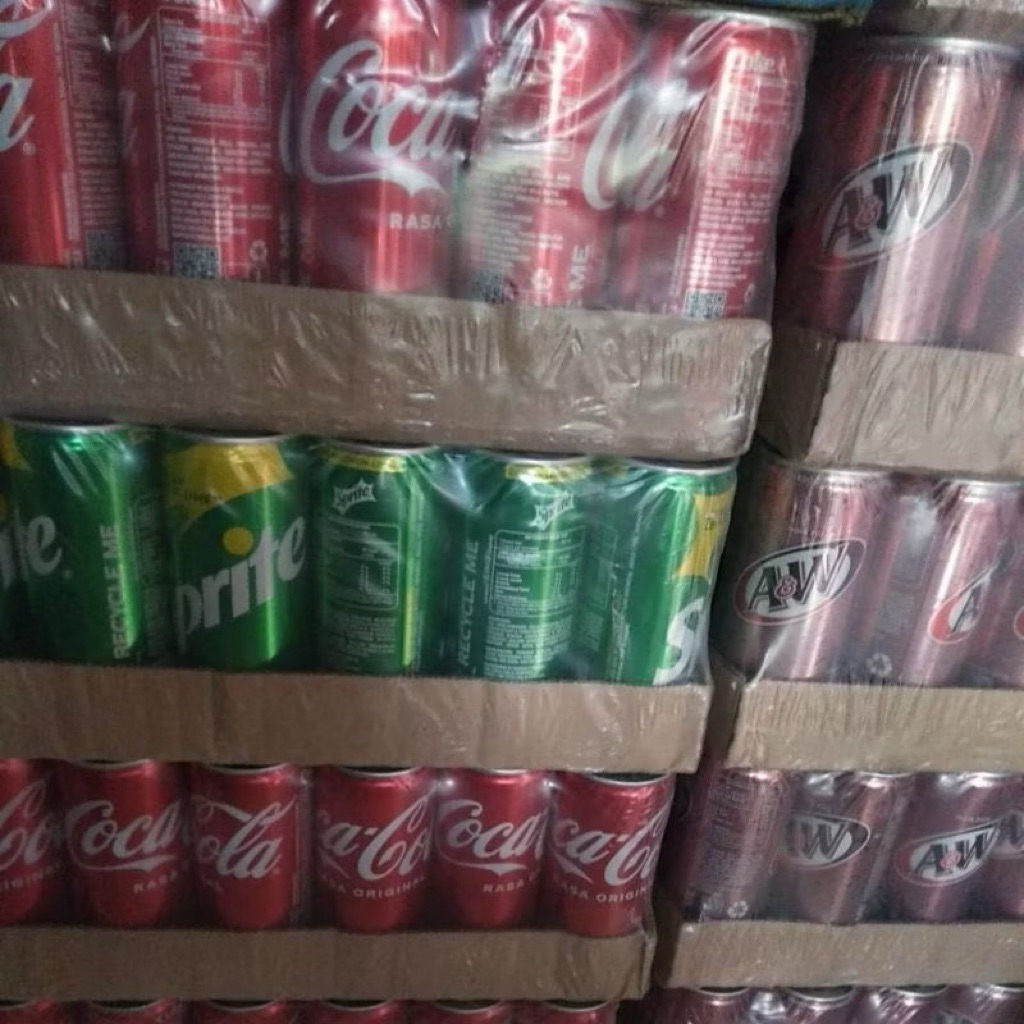 MINUMAN SODA AW SPRITE FANTA COCA-COLA SUNKIST A&W KALENG 250ML 1 KRAT ISI 24