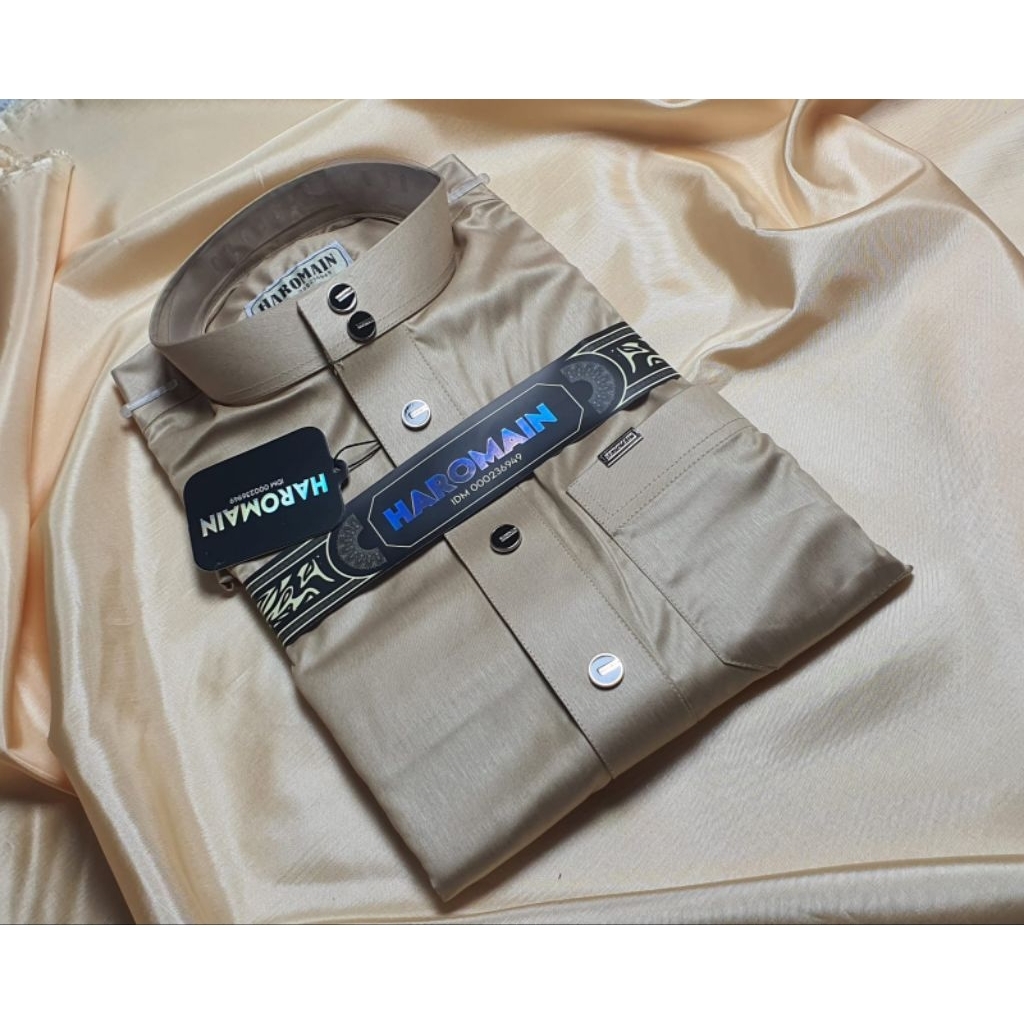 Jubah Haramain polos nonmanset/gamis Haramain/jubah fyp