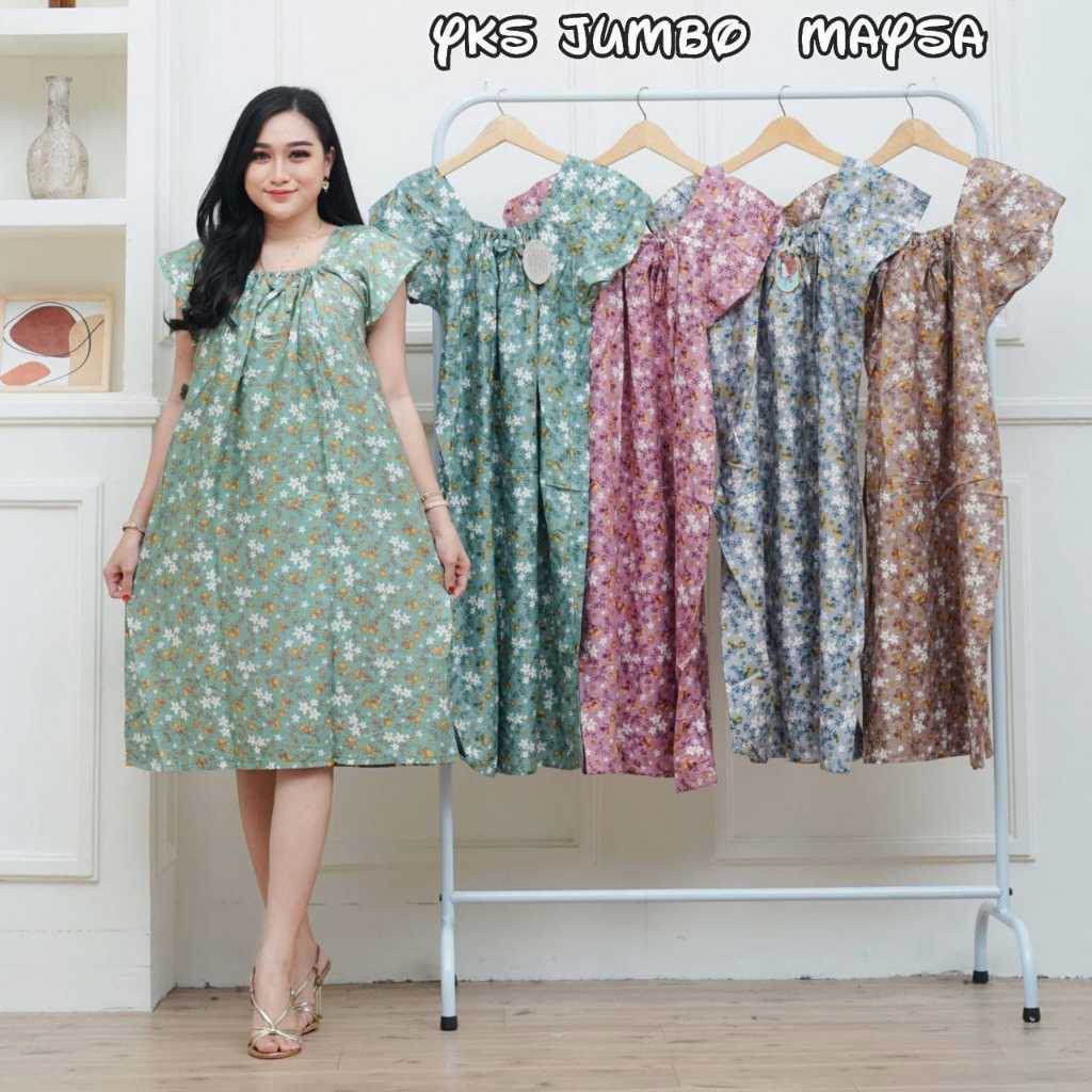DASTER YUKENSI JUMBO MACANS  LD 110 DRESS BUMIL DASTER KEKINIAN MEKAR HOME DRESS MEKAR HOME DREES DR