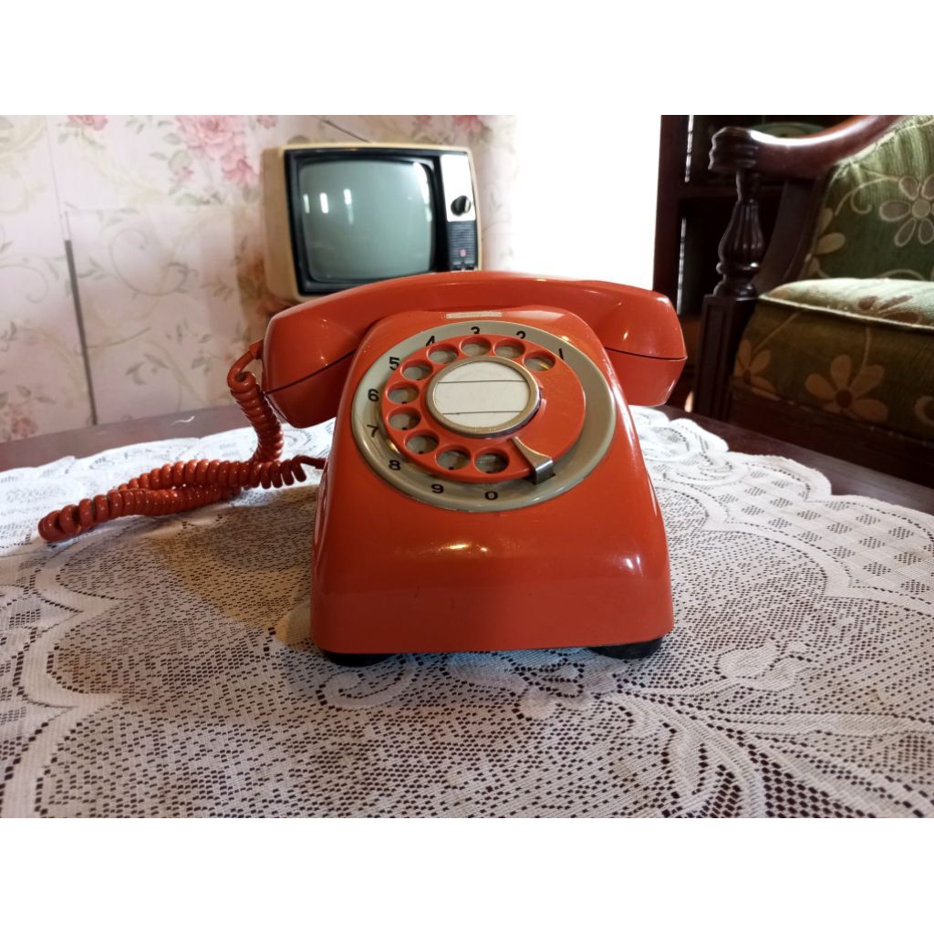 Pesawat Telepon Telpon Putar Kabel jadul antik vintage lawas Tua Retro Mulus