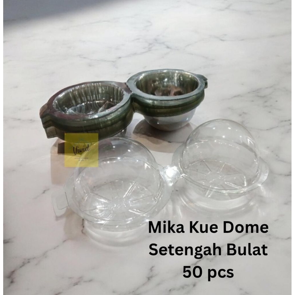 [50 PCS] Mika Kue Tart Setengah Bulat - Mika Blackforest - Mika Setengah Bulat Kue - Mika Pudding Be