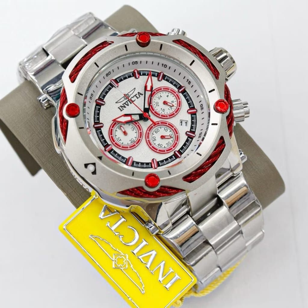 NEW Jam Tangan Pria Mewah INVICTA Subaqua Analog Rantai Stainless Chronograph Aktif