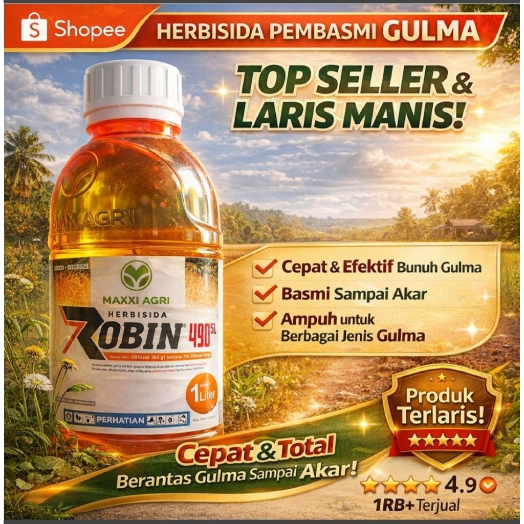 Robin 1ltr Herbisida rumput sistemik