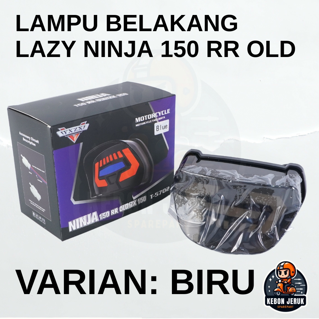 Lampu Belakang Motor Lazy Ninja 150 RR Old Varian Biru Desain LED Modern Kebonjeruksparepart
