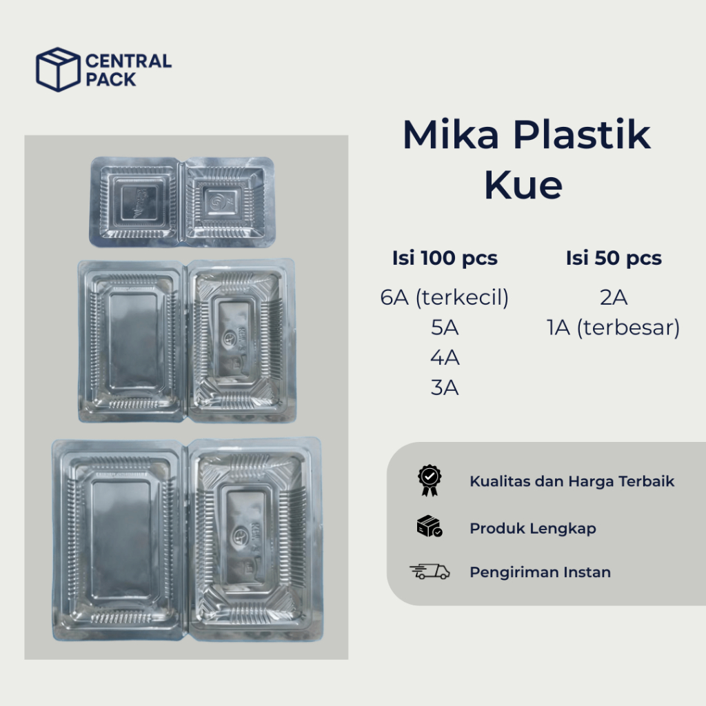 Mika Plastik Kue 6A 5A 4A 3A 2A 1A / Box Mika Bening CX Food Grade