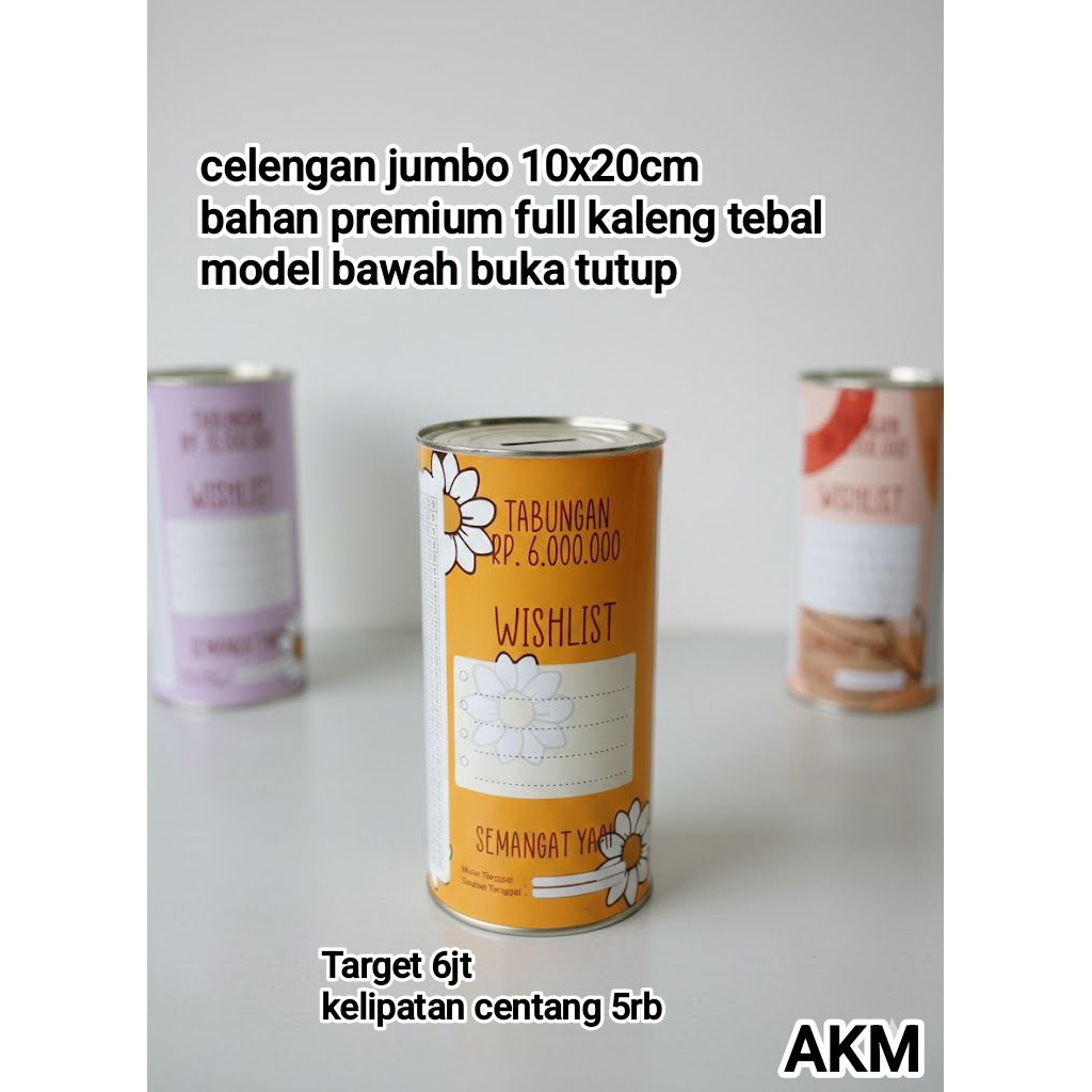 CELENGAN TARGET 6JT/5K - MURAH CELENGAN TARGET TABUNGAN VIRAL CELENGAN TARGET BUKA TUTUP CELENGAN TA