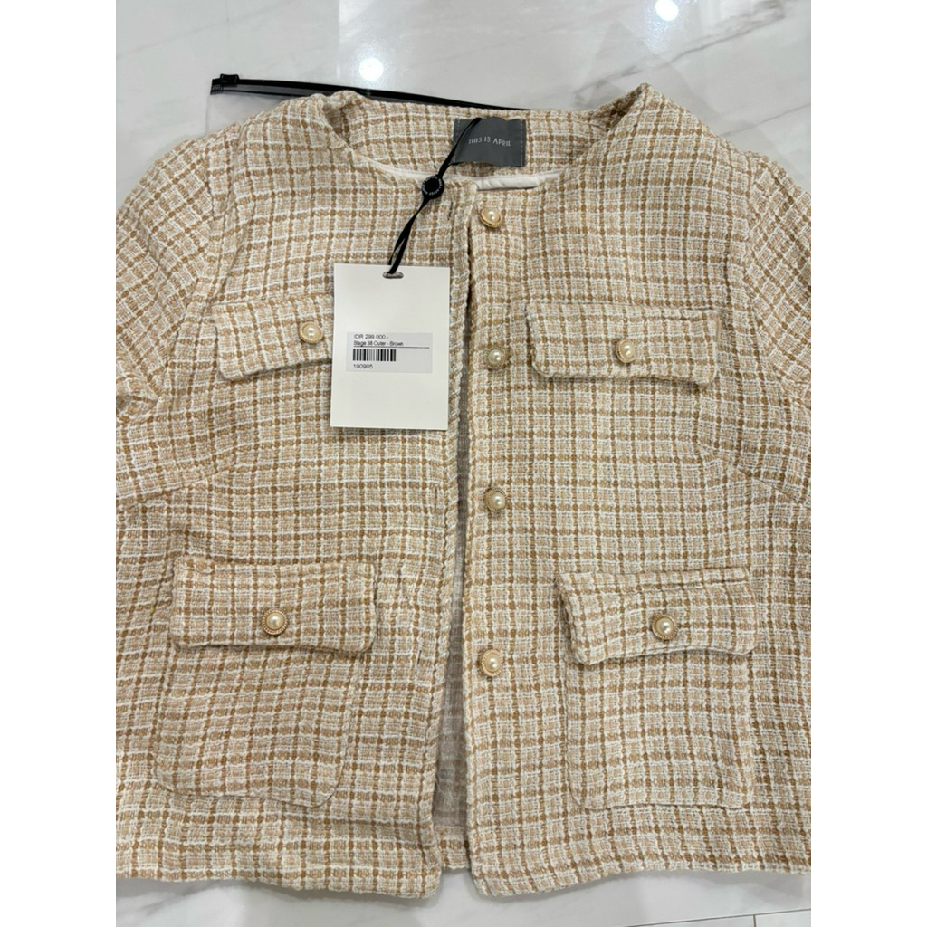 NEW CARDIGAN TWEED THIS IS APRIL X MAHALINI