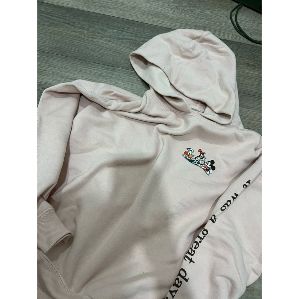 uniqlo x disney hoodie mickey mouse ut preloved