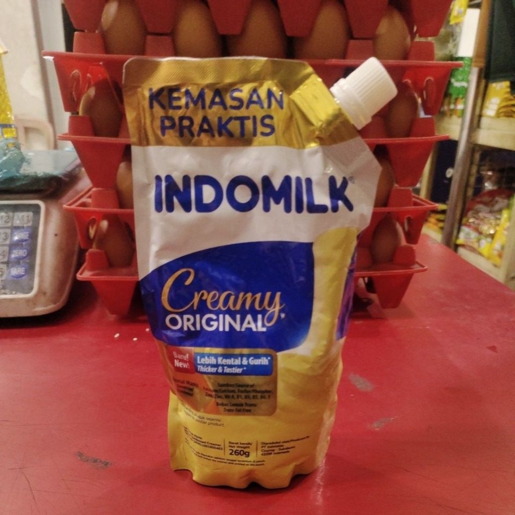 Susu Kental Manis Indomilk Pouch Putih Vanila 260 Gram