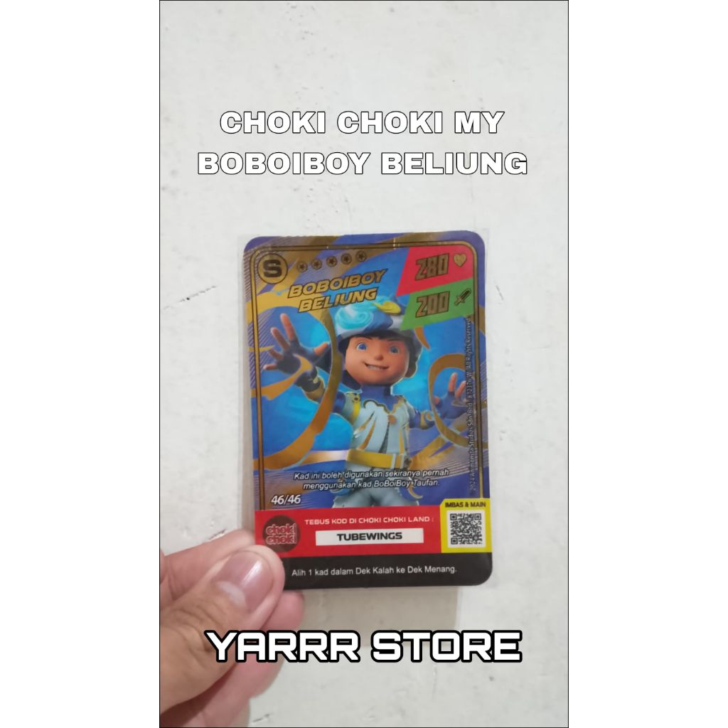 Monsta Galaxy Card CHOKI CHOKI MY BOBOIBOY BELIUNG