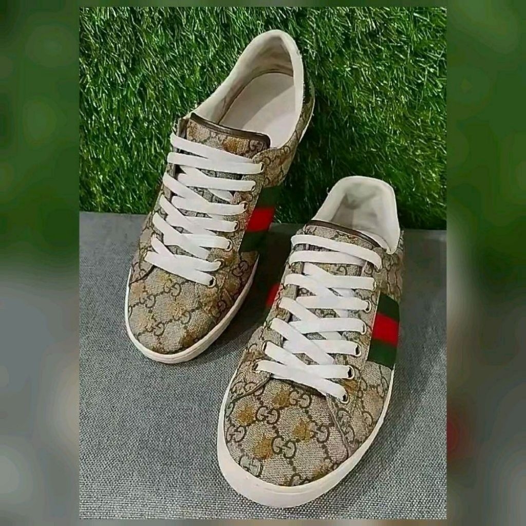 Murah boss ku.. GUCCI ace GG supreme bee shoes authentic sepatu wanita pria original asli