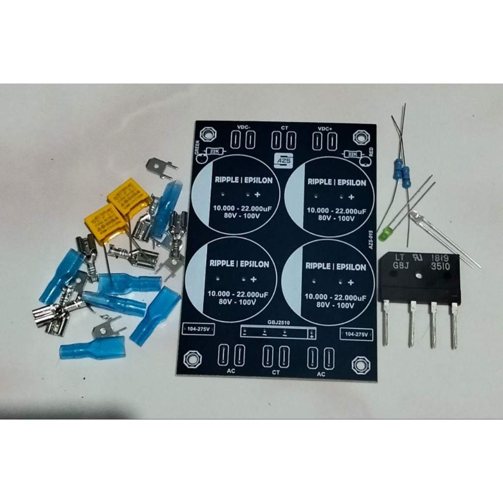 PCB PSU 4 Elco Single Dioda Plus Komponen