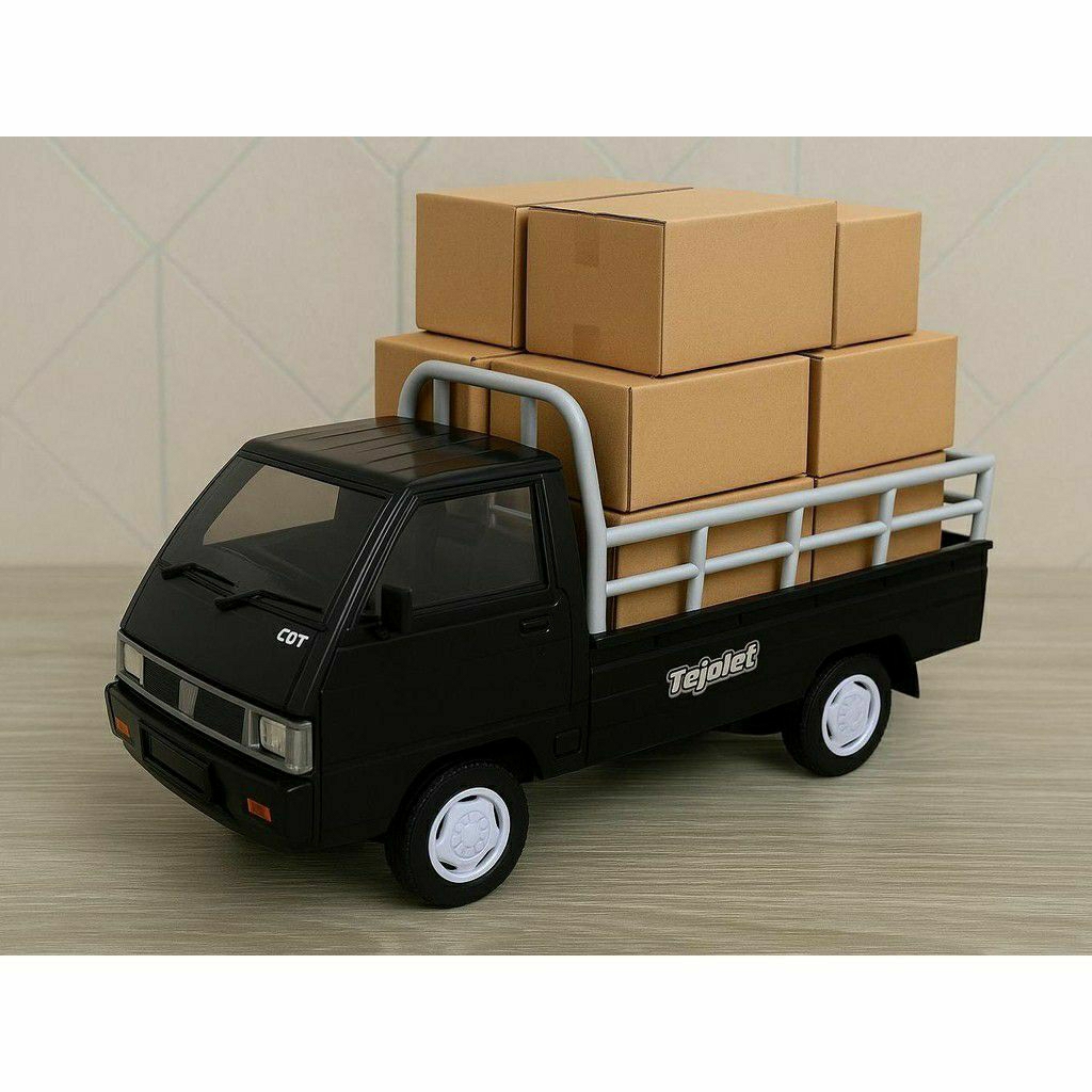 BISA COD Mainan Miniatur Mobil Pickup L300 Teralis DT 128 Dengan Suara Telolet OK GAS  Dan Lampu SNI