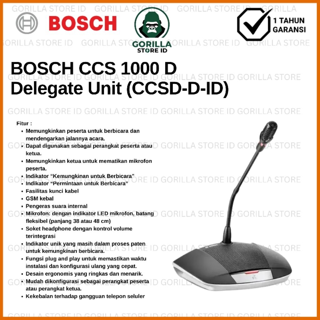 BOSCH CCS 1000 D Delegate Unit CCSD-D-ID