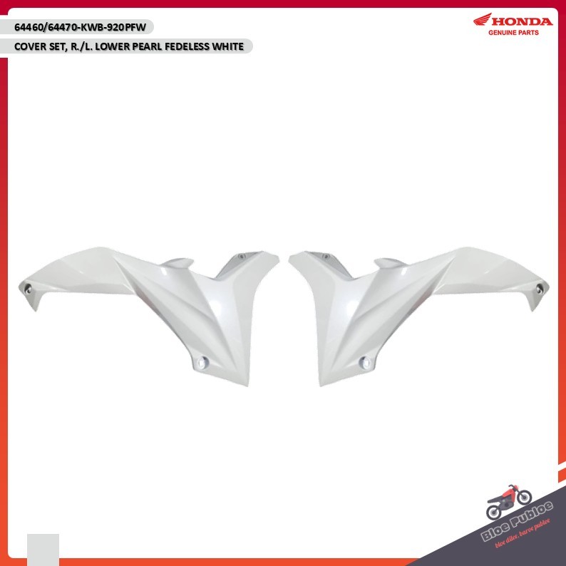 Cover Set Bawah Putih Honda Blade 110/64460KWB920PFW-64470KWB920PFW/COVER SET, R. LOWER PEARL FEDELE