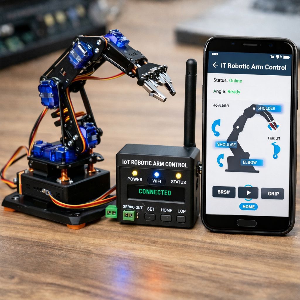 Arm IoT 4 Servo – Kendali Smartphone WiFi ESP32