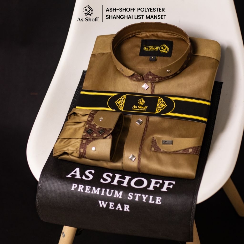 Jubah pria Asshoff Polyster Premium Manset / Jubah asli Temboro Magetan