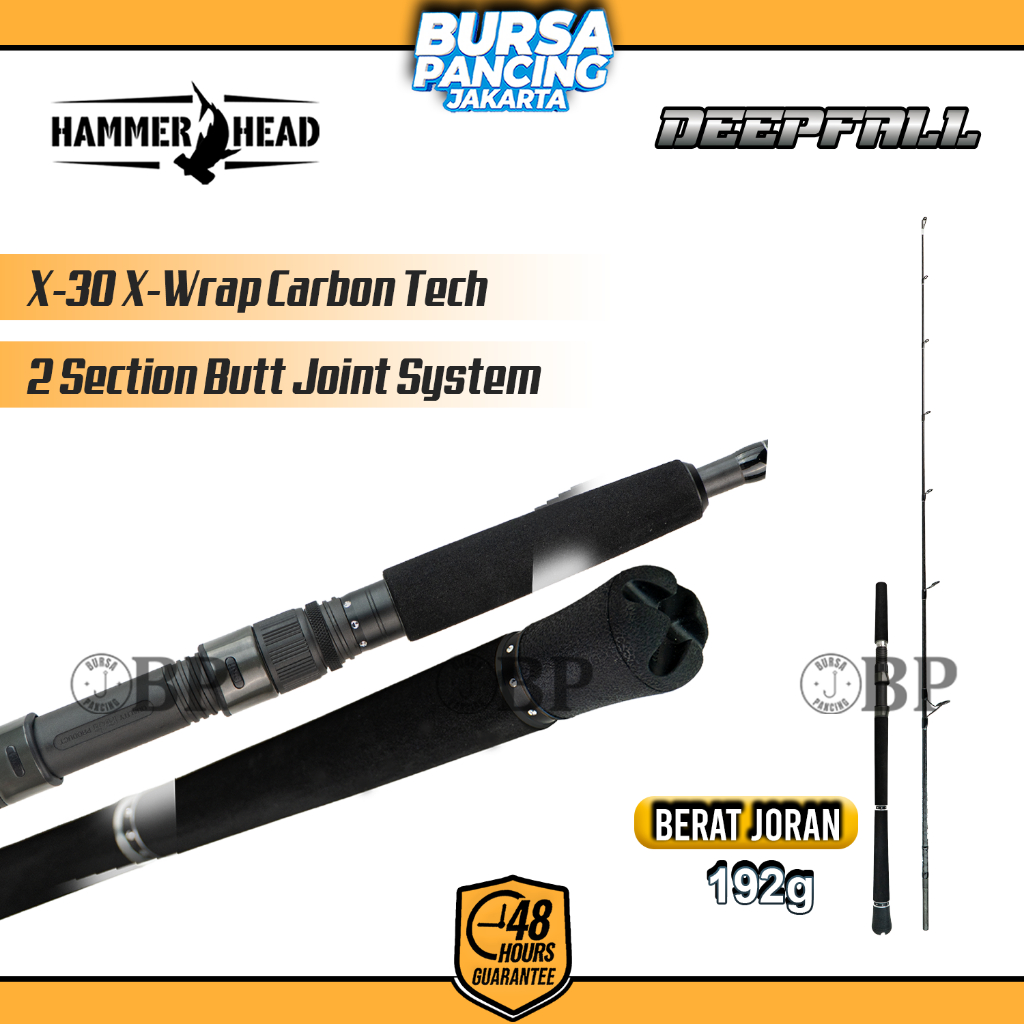 HAMMER HEAD Joran Pancing Jigging DEEPFALL 162CM - 174CMTorayca T1100G X30 Carbon Fuji Guide 2 Secti