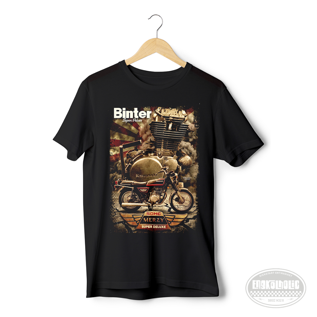 Kaos Bikers Antik Motor Binter Merzy Platina (100% KATUN)