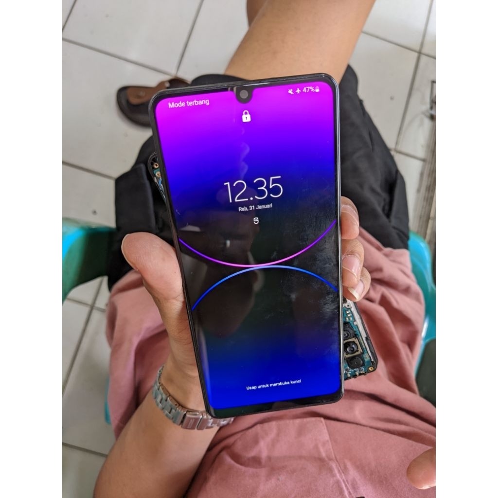 LCD Samsung A31 + Frame Original Copotan Oled