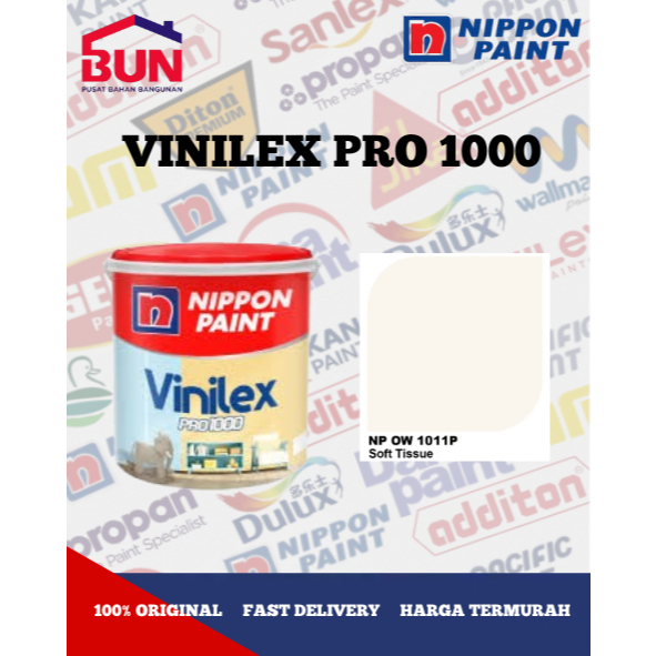 Nippon Paint Vinilex Pro 1000 4.5Kg Interior Paint - 1011 SOFT TISSUE