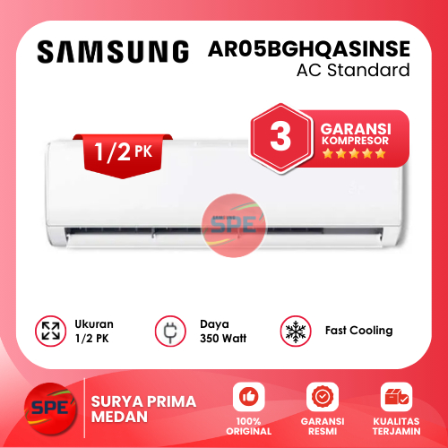 AC 1/2 PK STANDARD SAMSUNG AR05BGHQASINSE GARANSI RESMI (MEDAN)