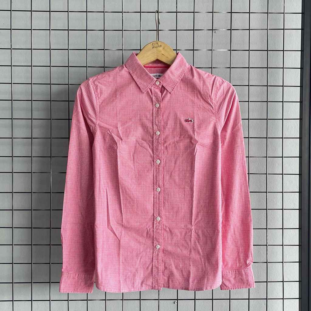 Lacoste Women Gingham Shirt / Kemeja Wanita Lacoste