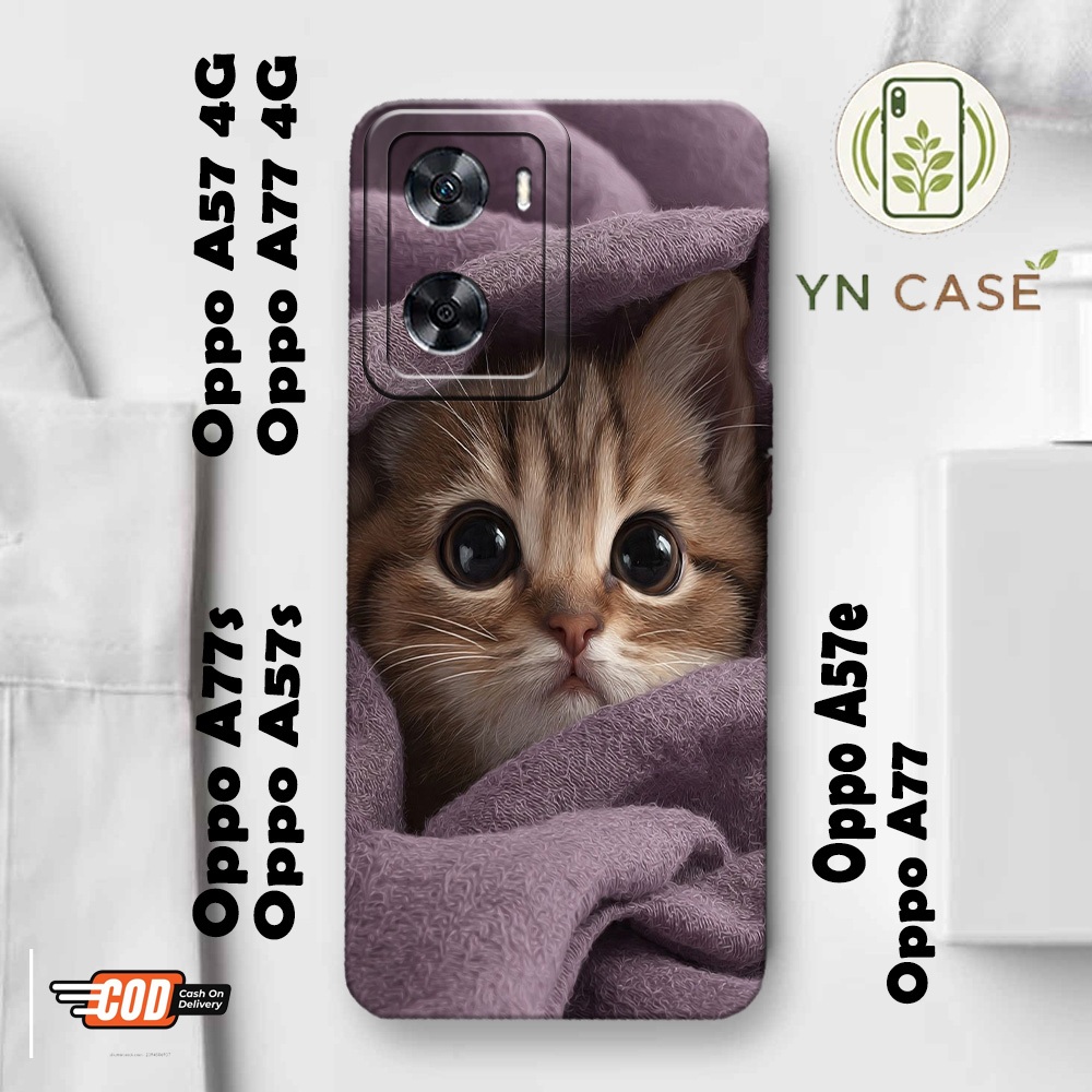 Oppo A57 4G / A57e / A57s / A77 4G / A77 / A77s - Case Kucing Untuk semua type hp Samsung Oppo Vivo 