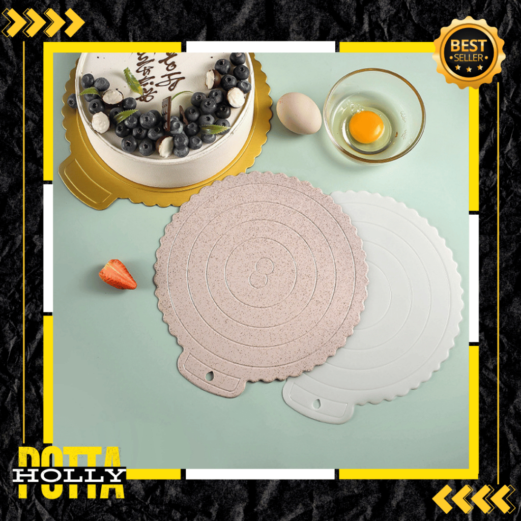 POTTAHOLLY | Alas Cake Slice Underliner Round Tart Ukuran 24 Cm / Tatakan Alas Kue Plastik Tebal / T