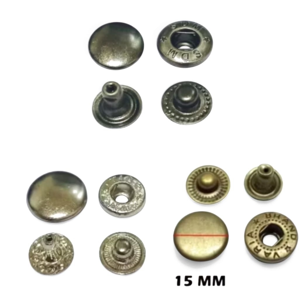 kancing jepret 15 mm / kancing cetet jaket / kancing jepret tas dan dompet / kancing cetet sepatu
