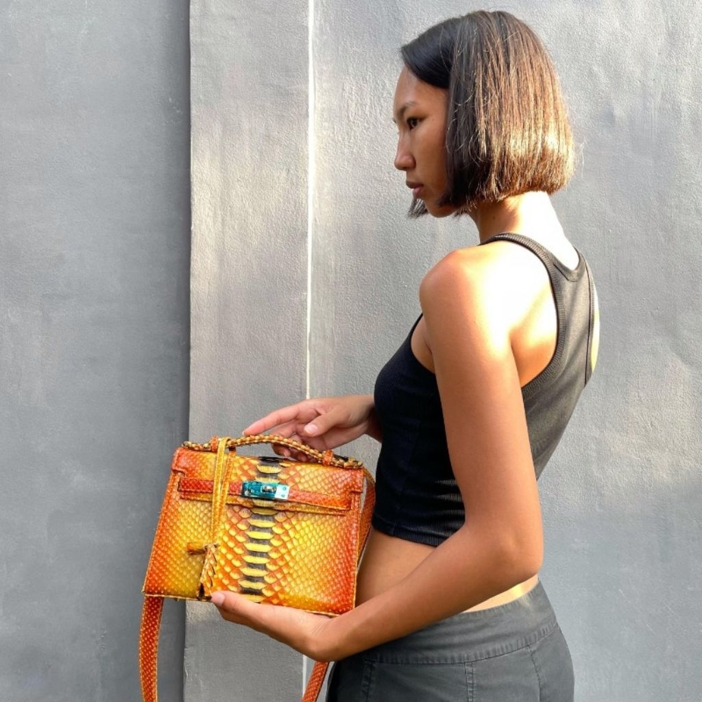 KYLIE BAG IN EXOTIC PYTHON SKIN