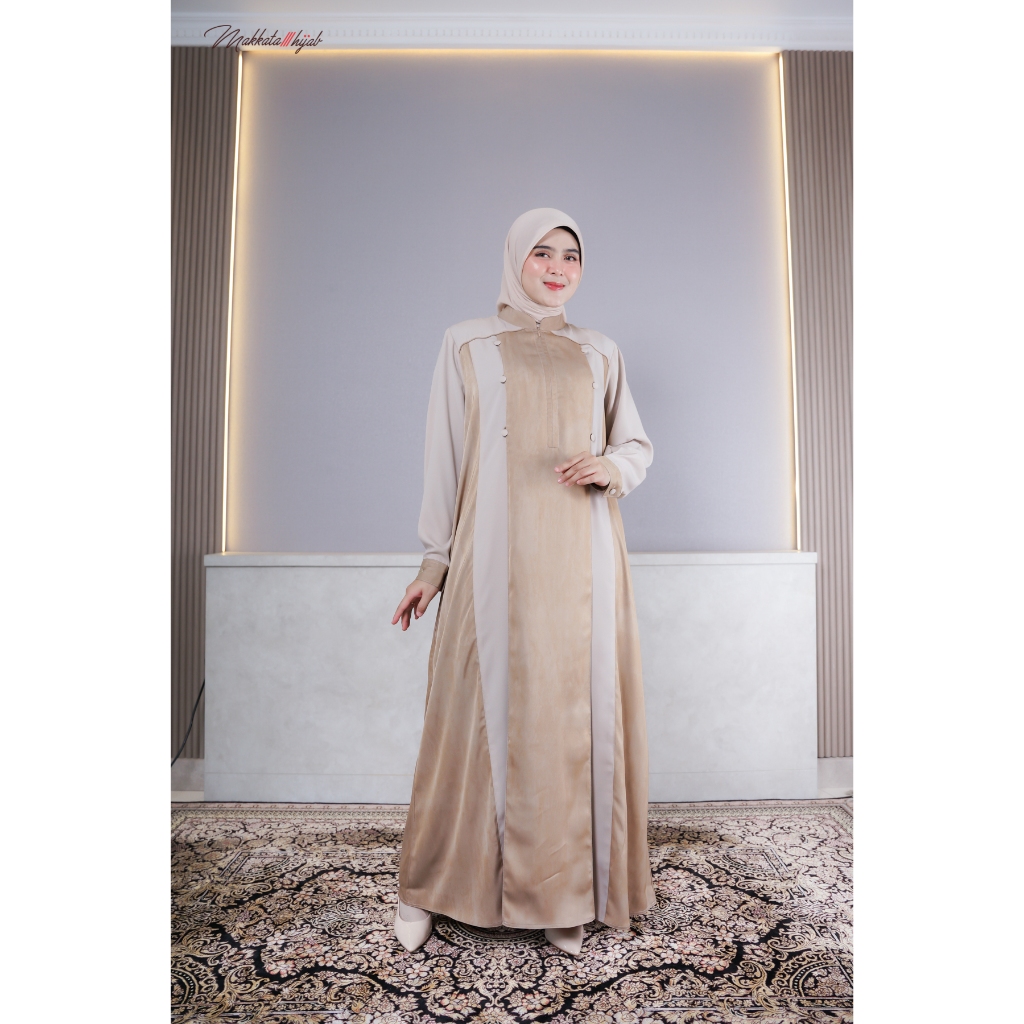 NEW Alera Dress Gamis Wanita Butik Mewah Premium Elegan Ori Branded Kekinian Fashion Muslim Makkata