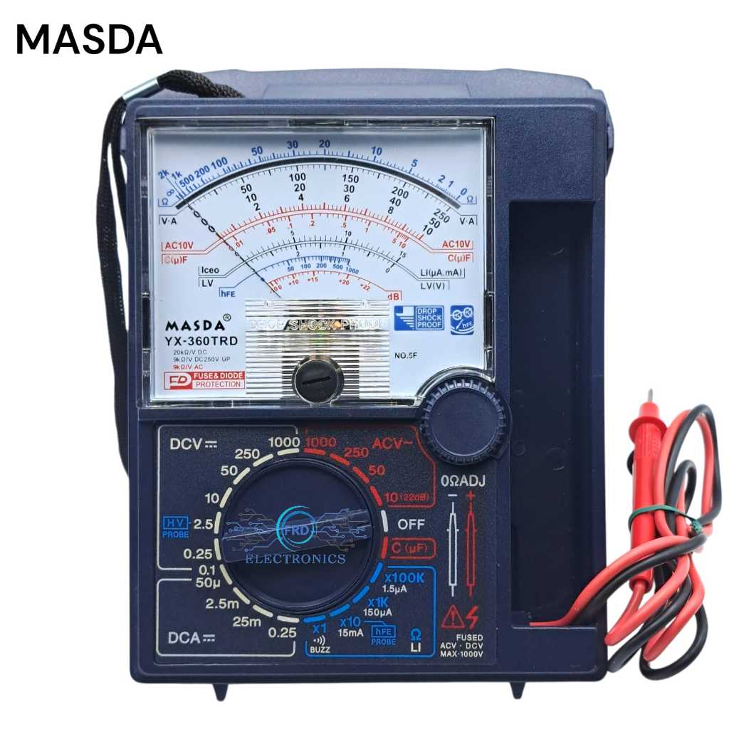 Masda YX-360TRD Multitester Analog Original – Multimeter Lengkap