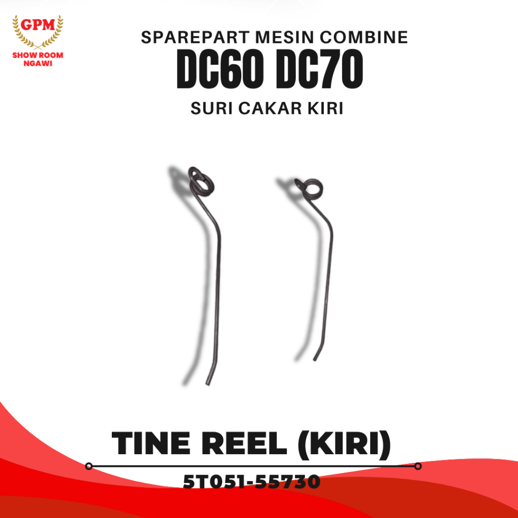 Sparepart Suku Cadang Tine Reel Left 5T051-55730 Suri Cakar Kiri Untuk Mesin Panen Padi Combine Harv