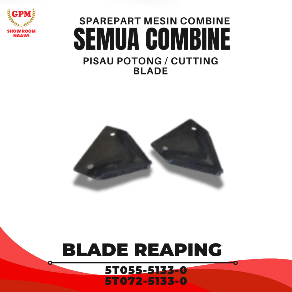 Sparepart Suku Cadang Blade Reaping 5T055-5133-0 Pisau Potong / Cutting Blade Anti Korosi Untuk Mesi